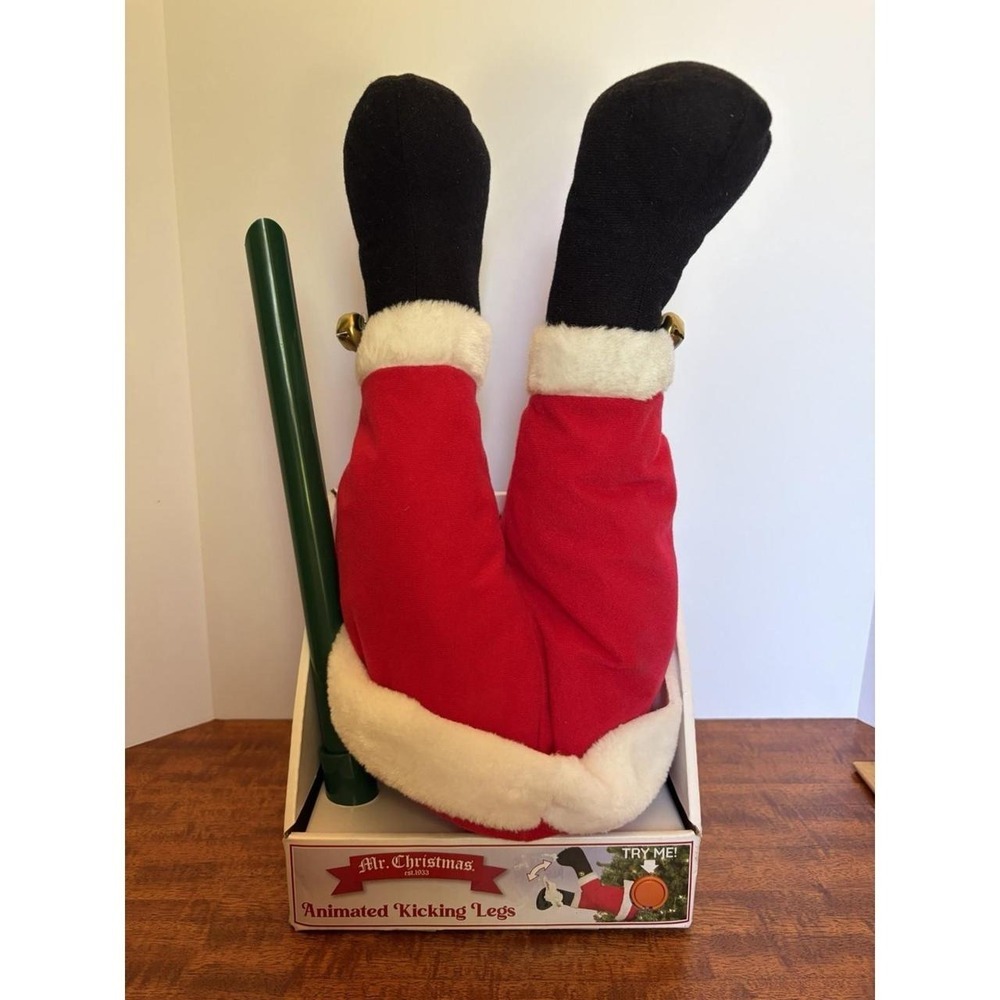 Mr. Christmas Animated Kicking Santa Legs 6x8x17